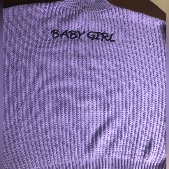 Fashion Nova Baby Girl Turtleneck Sweater - Lilic XL 100% Acrylic - Picture 6 of 12